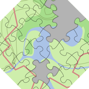 Unvollständiges Landkartenpuzzle